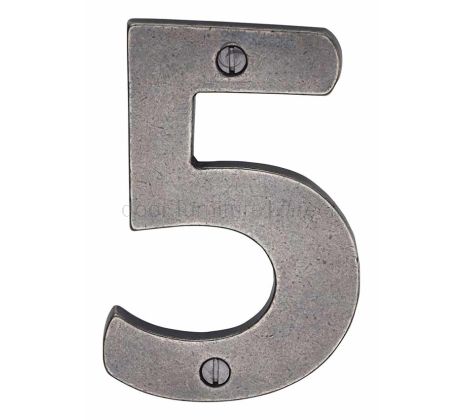 Rustic Pewter Front Door Numbers 0-9 76mm