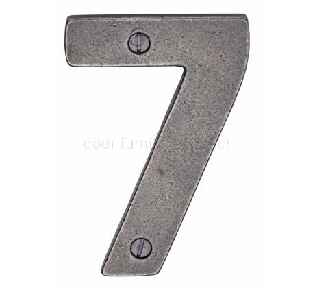 Rustic Pewter Front Door Numbers 0-9 76mm