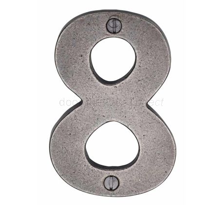 Rustic Pewter Front Door Numbers 0-9 76mm