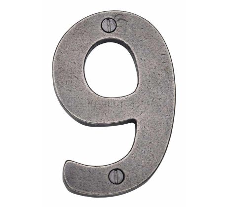 Rustic Pewter Front Door Numbers 0-9 76mm