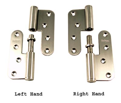 Satin Stainless Journal Support Hinges 102x89x3mm Left Hand