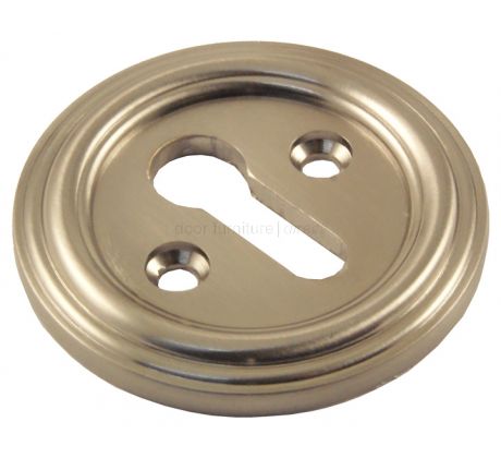 Satin Nickel Keyhole Escutcheon 42mm