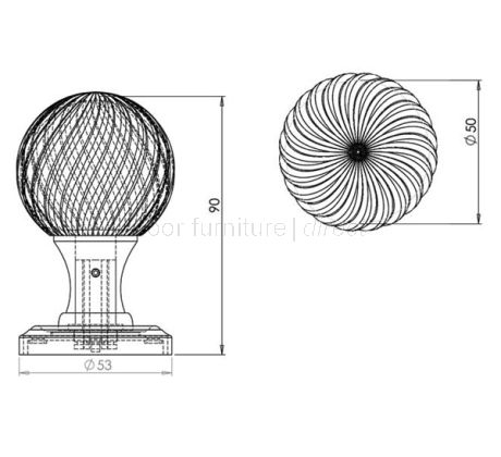 Clarisse Polished Nickel Mortice Door Knobs