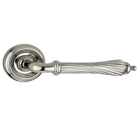 Giselle Polished Nickel Lever on Rose Door Handles