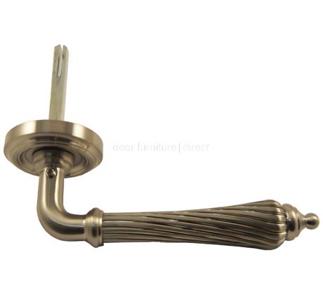 Giselle Satin Nickel Lever on Rose Door Handles