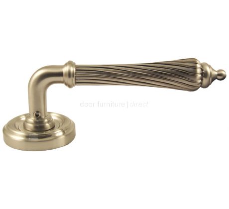 Giselle Satin Nickel Lever on Rose Door Handles