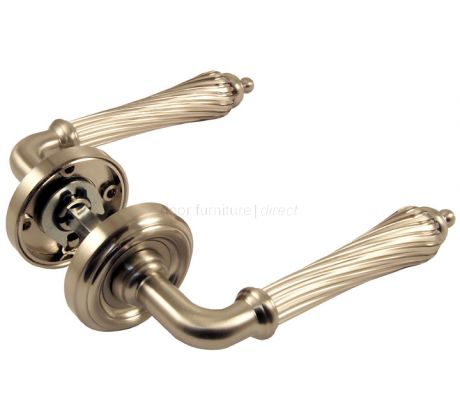 Giselle Satin Nickel Lever on Rose Door Handles