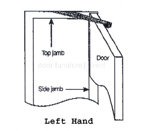 Stainless Steel Top Jamb Door Stop Left Hand