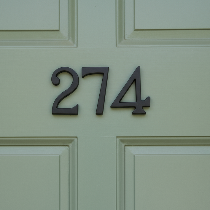 Heritage C1560 Matt Black 76mm (3in) Door Numbers