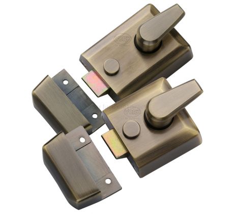 Antique Brass Front Door Nightlatch Standard and Narrow