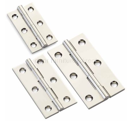 Polished Nickel Cabinet Hinges In Pairs