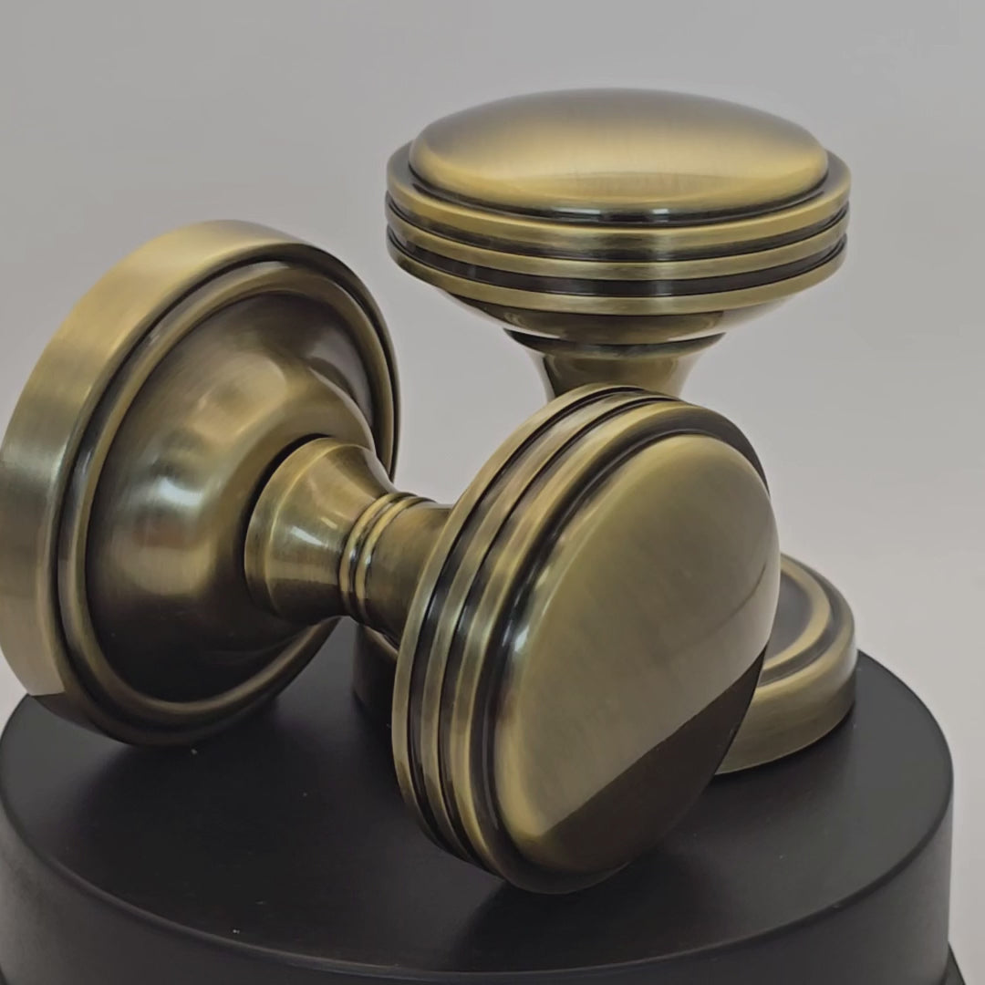 Heritage WHI6429 Antique Brass Whitehall Mortice Knobs 63mm