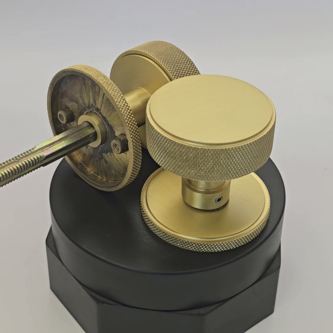 Connaught Satin Brass Door Knob Set SB2123SB