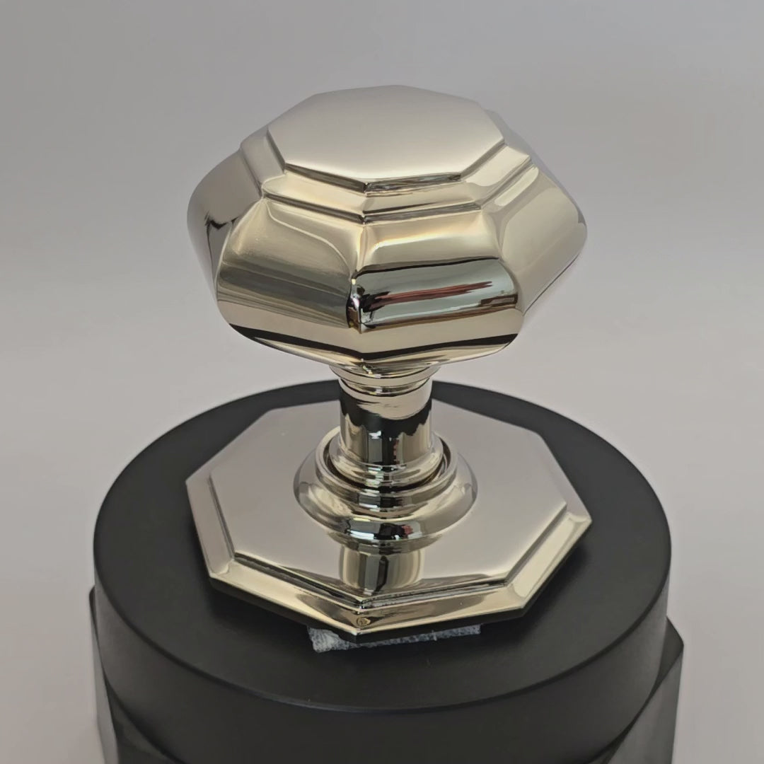 Heritage V890 Polished Nickel Octagonal Centre Door Knob 82mm