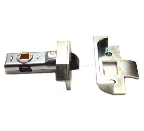 Union Rebated Tubular Mortice Latch Bright Zinc 2.5in (64.5mm)