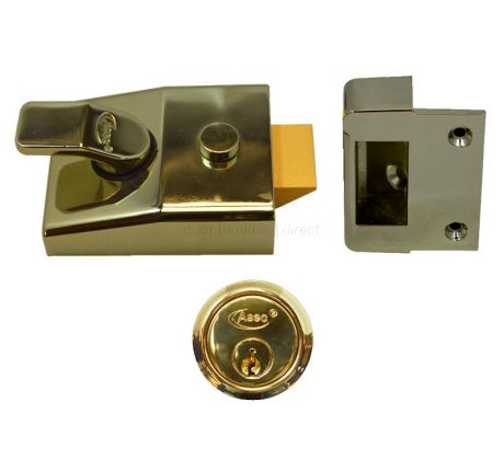 Asec Deadlocking Standard Nightlatch Brasslux 60mm