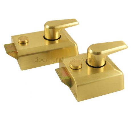 Satin Brass Front Door Nightlatch Standard and Narrow Style
