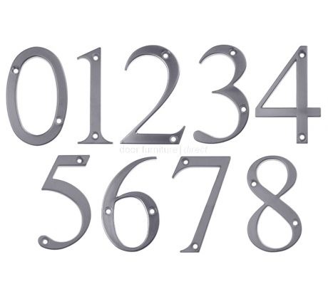 Fab and Fix Hardex Satin Door Numerals 0-9 and Letters A-F 80mm