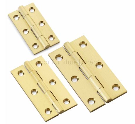 Satin Brass Cabinet Hinges In Pairs
