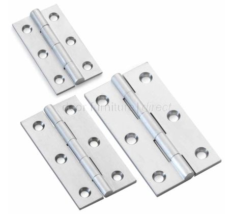 Satin Chrome Cabinet Hinges In Pairs