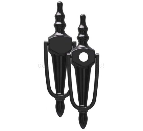 Fab and Fix Victorian Smooth Black Slim Urn uPVC Door Knocker 200x55mm