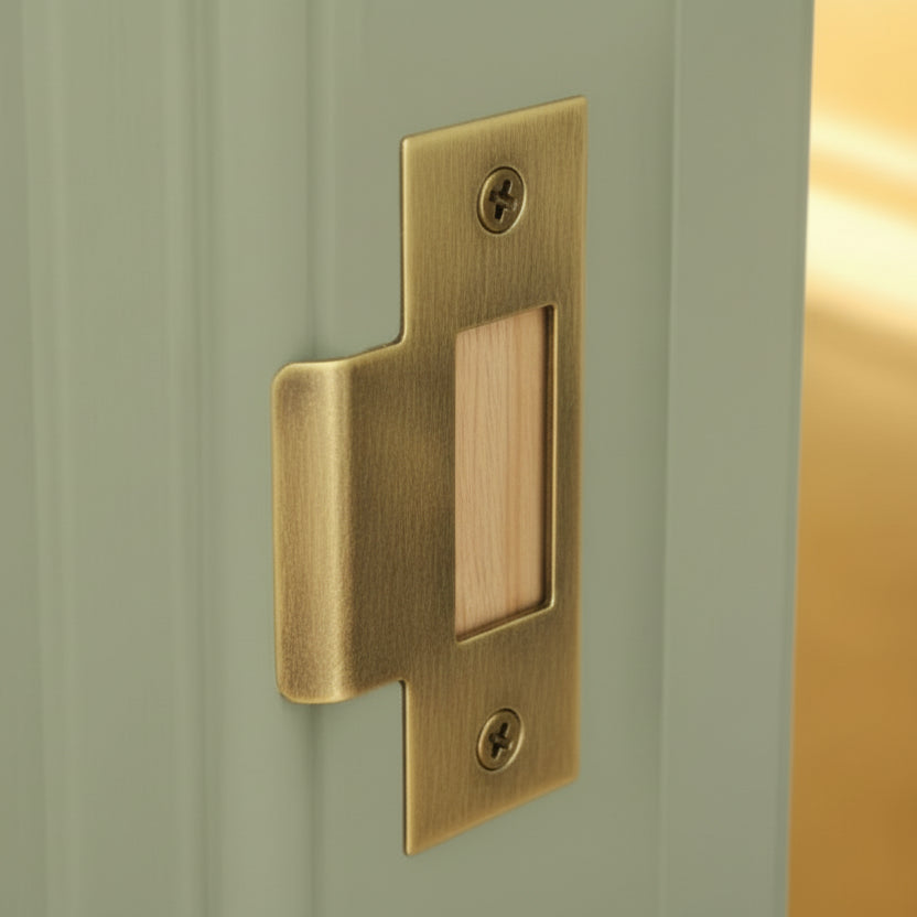 Extended Tongue Strike Plate for Tubular Latch