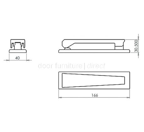 Satin Stainless Steel Slimline Door Knocker 166x40mm