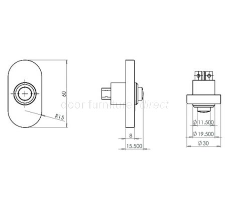 Satin Stainless Steel Oblong Bell Push