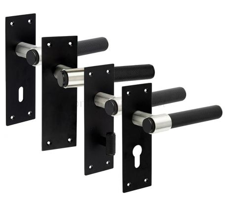 Nero Matt Black T-Bar Lever on Long Plate Handles
