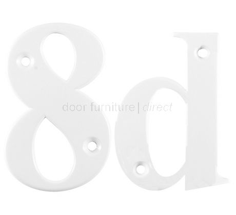 Hoppe White Door Numerals and Letters