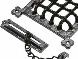 Black Antique Door Grilles & Chains