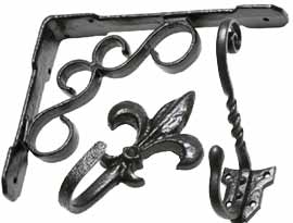 Black Antique Hooks & Shelf Brackets