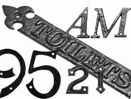 Black Antique Numerals & Letters