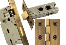 Heritage Antique Brass Locks latches & Hinges