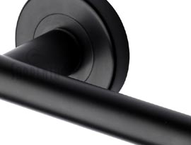 Matt Black Lever on Rose Handles & Escutcheons