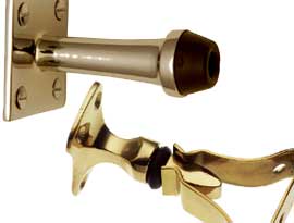 Brass Door Stops Holders and Brackets