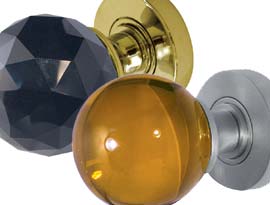 Coloured Glass Mortice Door Knobs