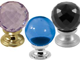 Coloured Glass Cupboard Knobs