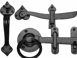 Rustic Black Gate Latches