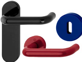 Coloured Nylon Lever Handles & Escutcheons