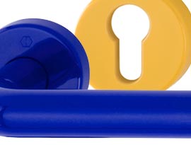 Coloured Nylon Lever Handles & Escutcheons
