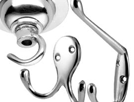 Polished Chrome Hooks & Shelf Brackets