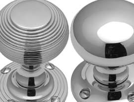 Polished Chrome Mortice Door Knobs