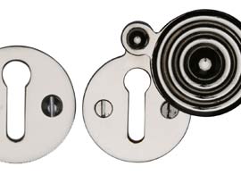 Polished Nickel Finish Escutcheons & Turns