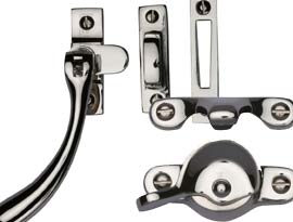 Polished Nickel Finish Window Fittings
