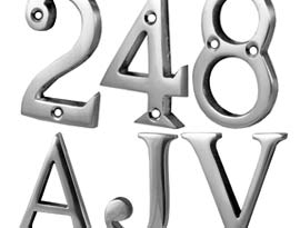 Polished Chrome Numerals and Letters