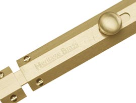 Satin Brass Door Bolts & Shelf Brackets