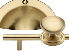 Satin Brass Cabinet Handles & Knobs