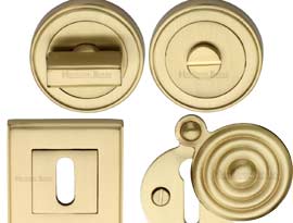 Satin Brass Escutcheons & Turns