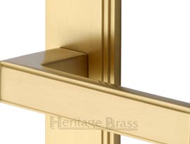 Satin Brass Lever Door Handles